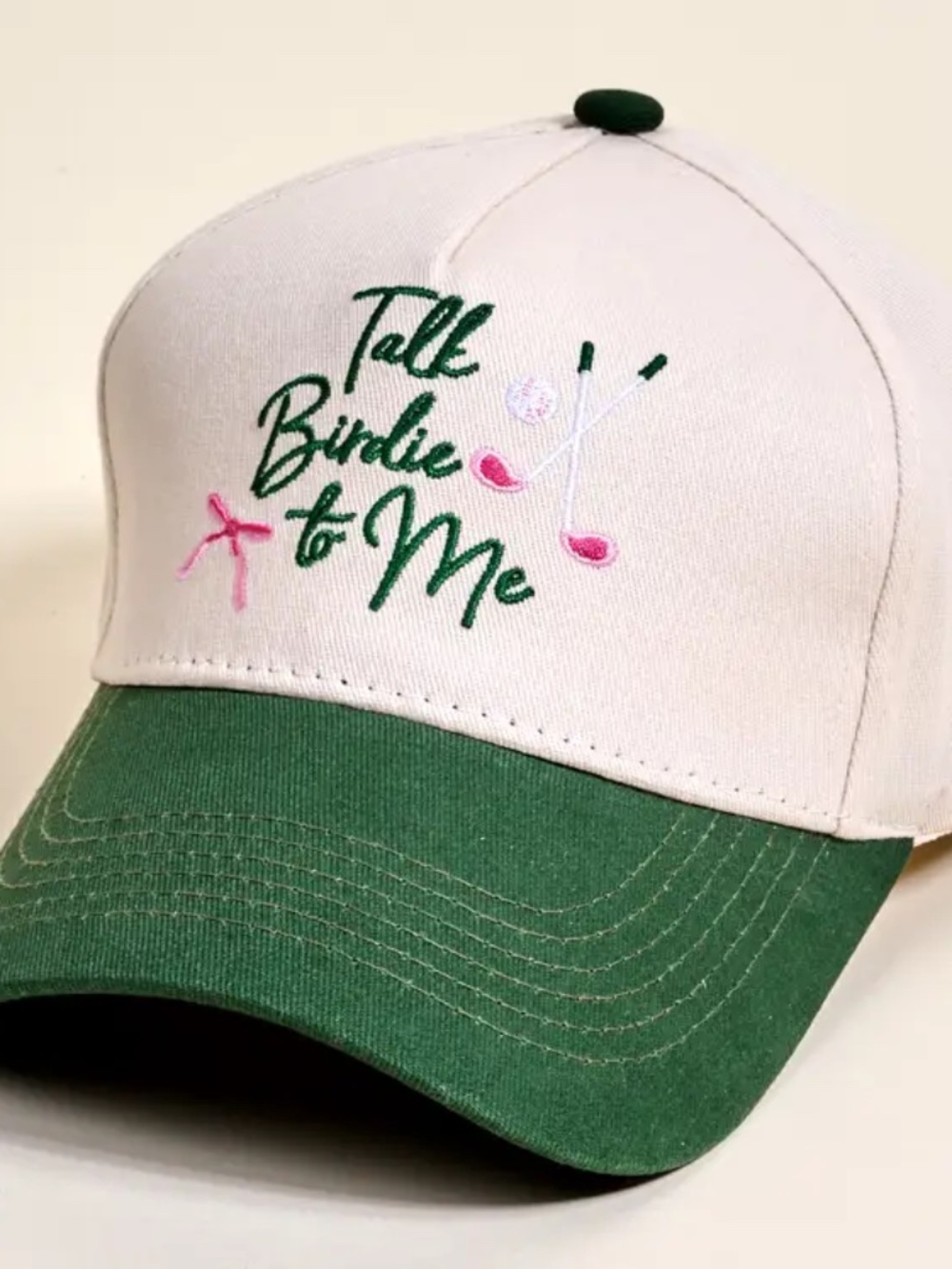 NWT Golf Talk Birdie to Me Canvas Hat